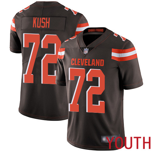 Cleveland Browns Eric Kush Youth Brown Limited Jersey 72 NFL Football Home Vapor Untouchable